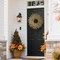 26” Fall Wreath for Front Door – Large Artificial Eucalyptus & Fern Leaves, Outdoor & Indoor Autumn Décor for Porch, Window, Farmhouse, Thanksgiving & Harvest Festival (Green-orange) 5"D x 26"W x 26"H